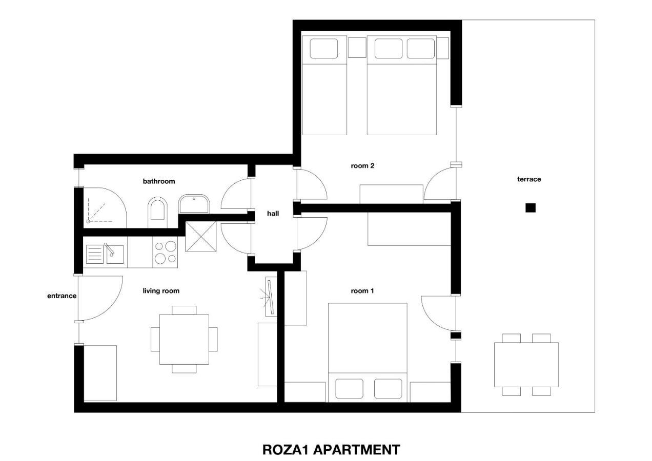Apartments M&R Spadina Водице Екстер'єр фото